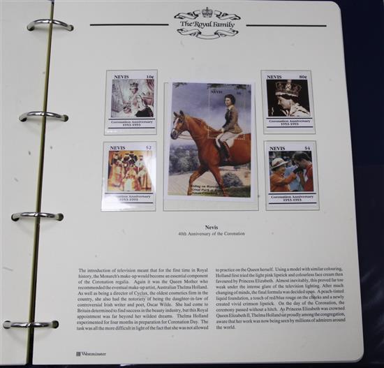 First Day Cover stamps and coins in 16 themed albums, including The Tutankhamun Gold Collection